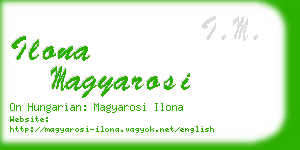 ilona magyarosi business card